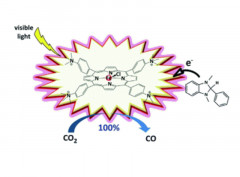 Non-sensitized selective photochemical reduction of CO2 to CO under visible light with an iron molecular catalyst